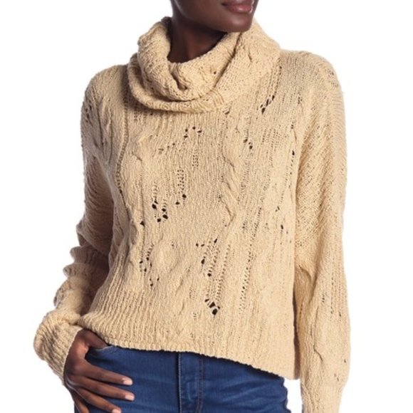 Free People |  Women's Shafes Of Dawn Pullover Sweater | Ivory | Size M - Picture 3 of 4